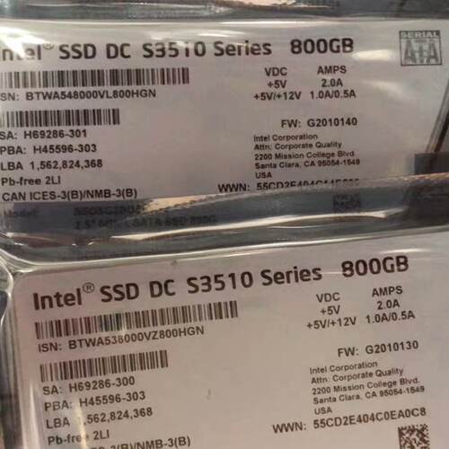 INTEL 英特尔 DC- S3510  800G 固态-询价