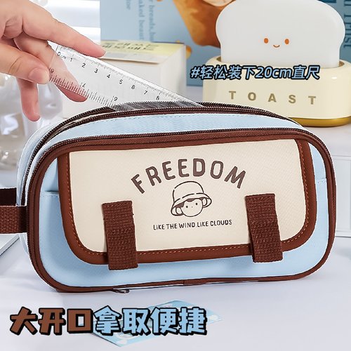 大容量笔袋简约ins初高中生高颜值小众不撞款女孩学生铅笔文具盒