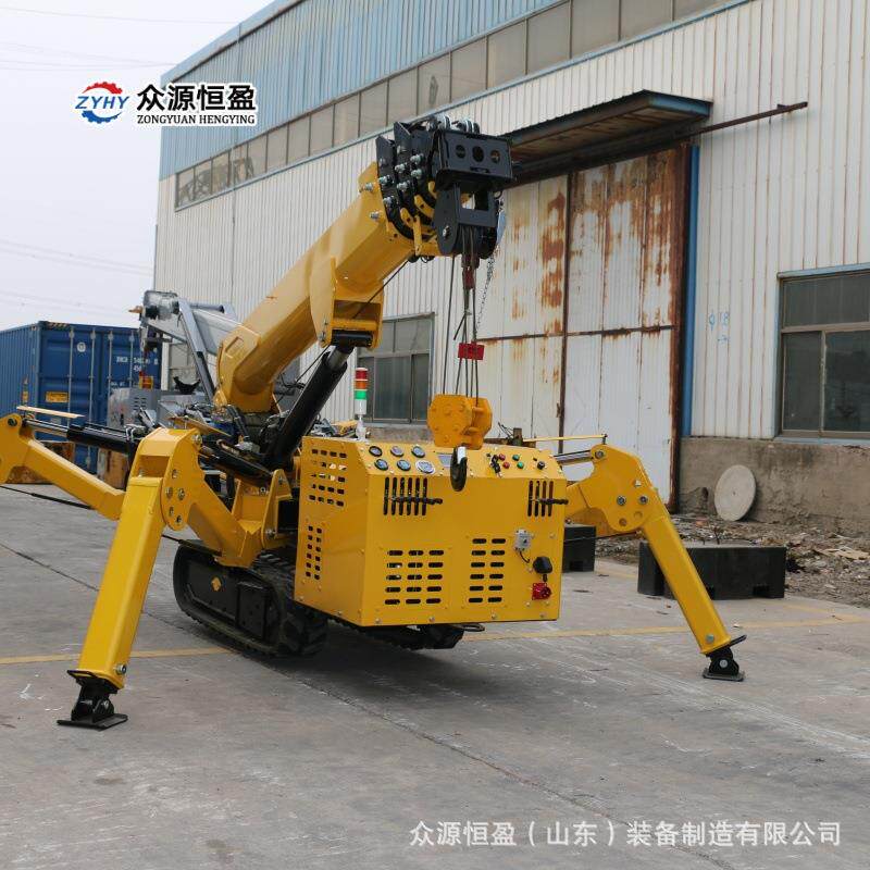 折叠式液压支腿遥控操作履带式起重机吨履带蜘蛛吊车