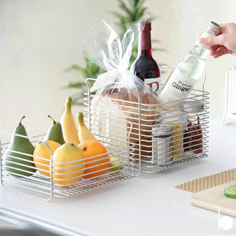 日式轻奢铁艺收纳篮水果篮面包筐书籍杂物篮304不锈钢电解收纳筐,农用物资,其他肥料,淘宝优惠券,粉丝福利购,淘宝优惠卷