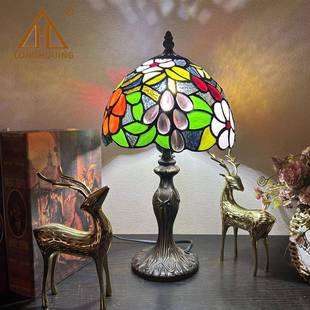 精美欧式 汇璟蒂凡8英寸卧室书房摆件小夜灯家庭台灯 乡村田园风格