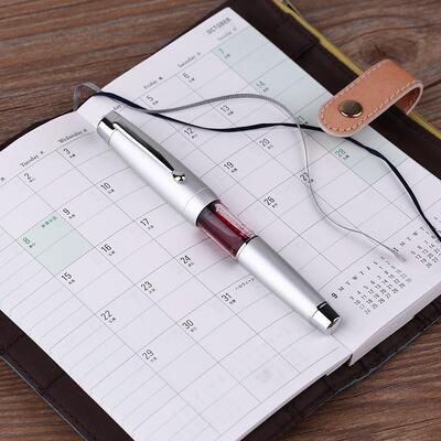 MOONMAN末匠T2金属按压弹力活塞吸墨成人学生商务书写透明钢笔