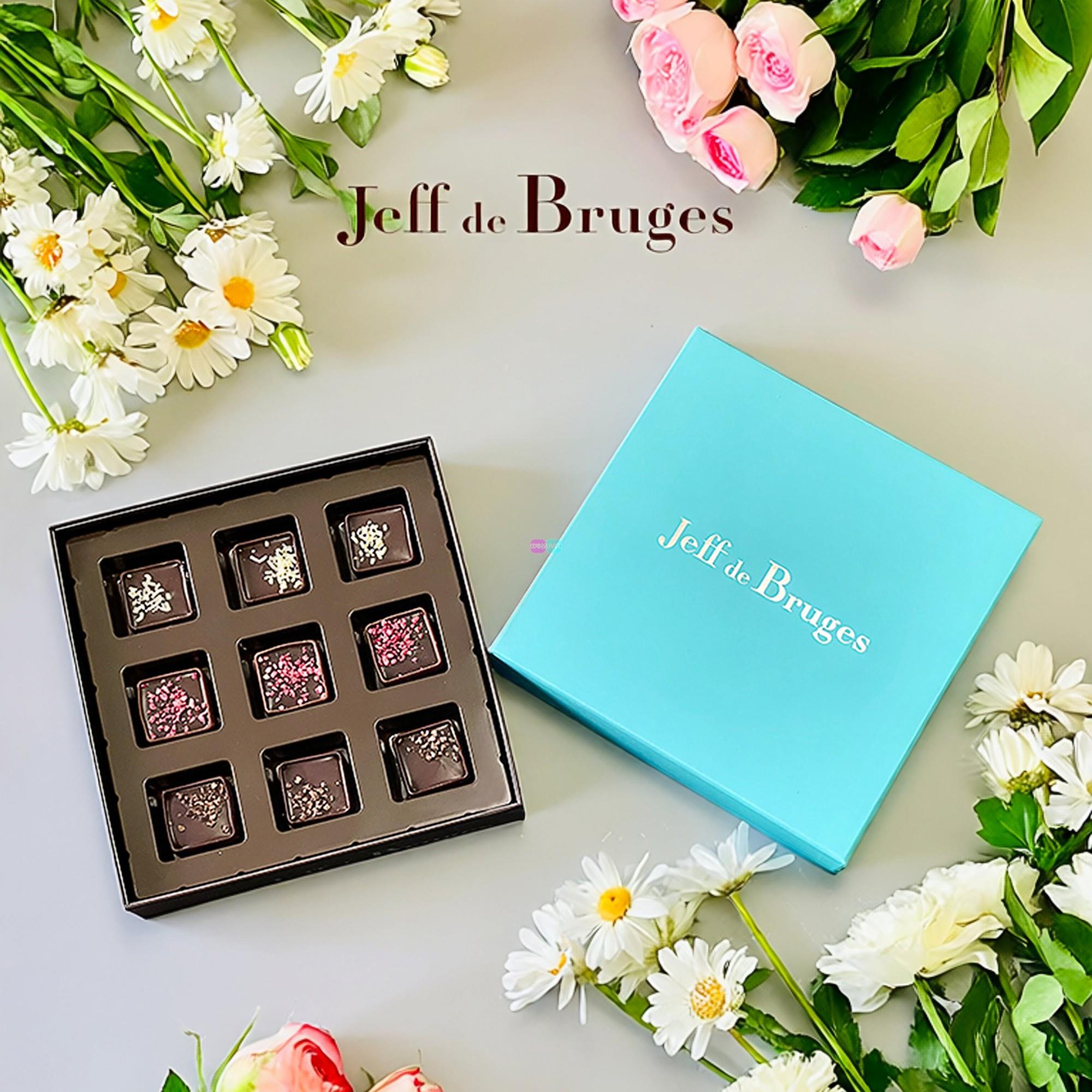法国进口零食礼盒高端Jeff de Bruges法式蛋白霜小方夹心巧克力块