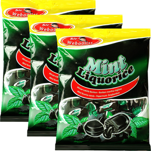 意大利进口 Mint Liquorice甘草味薄荷糖170g 润喉糖 添加甘草粉