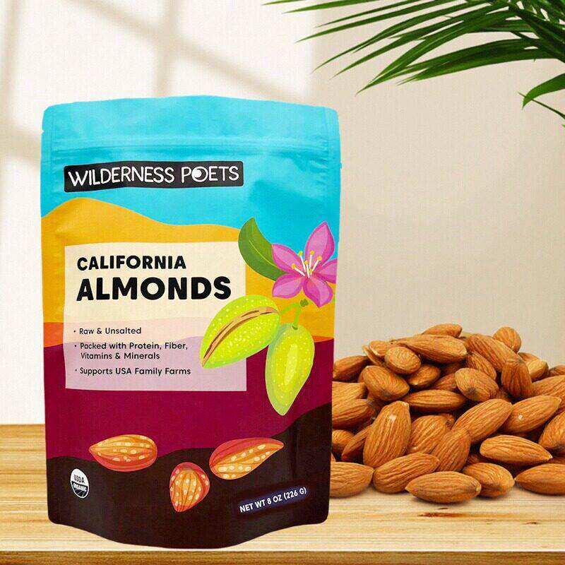美国Wilderness Poets Almonds 有机杏仁加州巴旦木坚果无盐原味