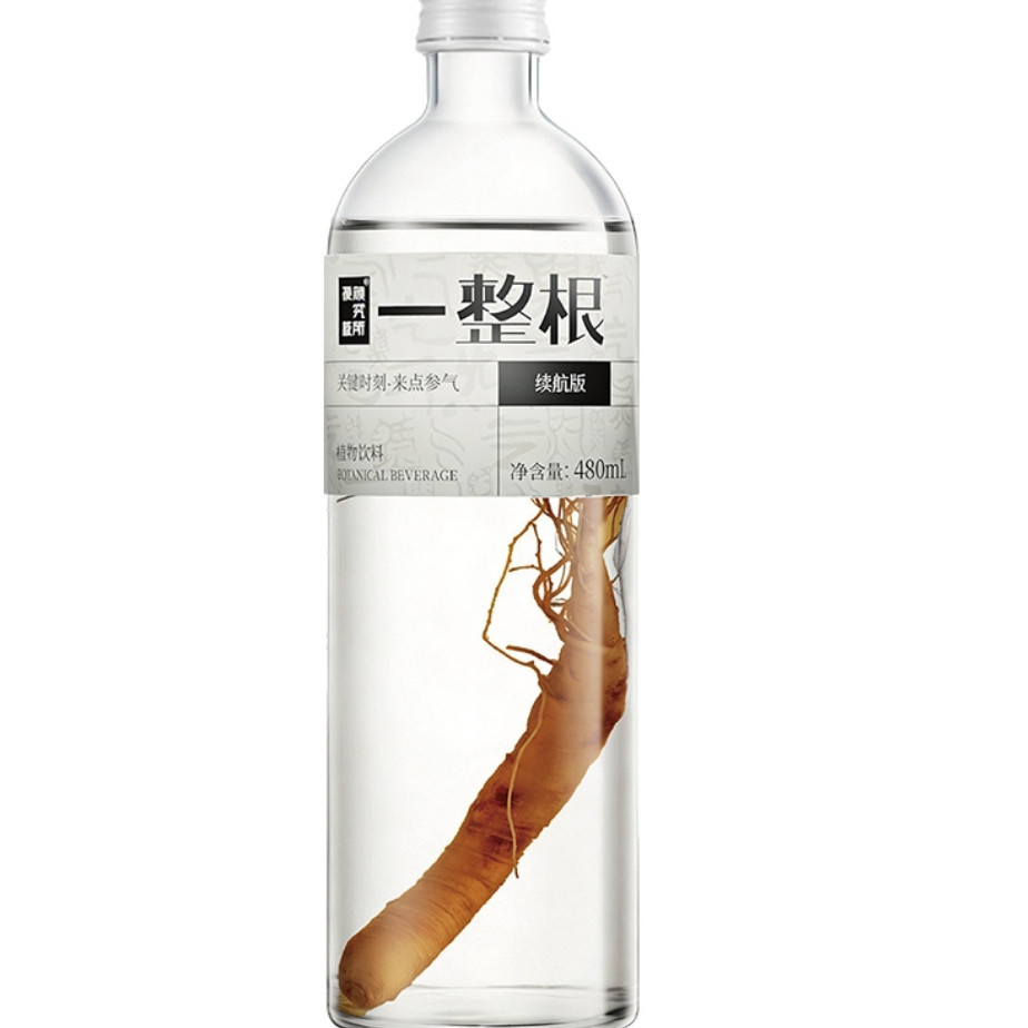 一整根人参水熬夜水长白山草本天然植物饮料0糖罗森同款网红饮料