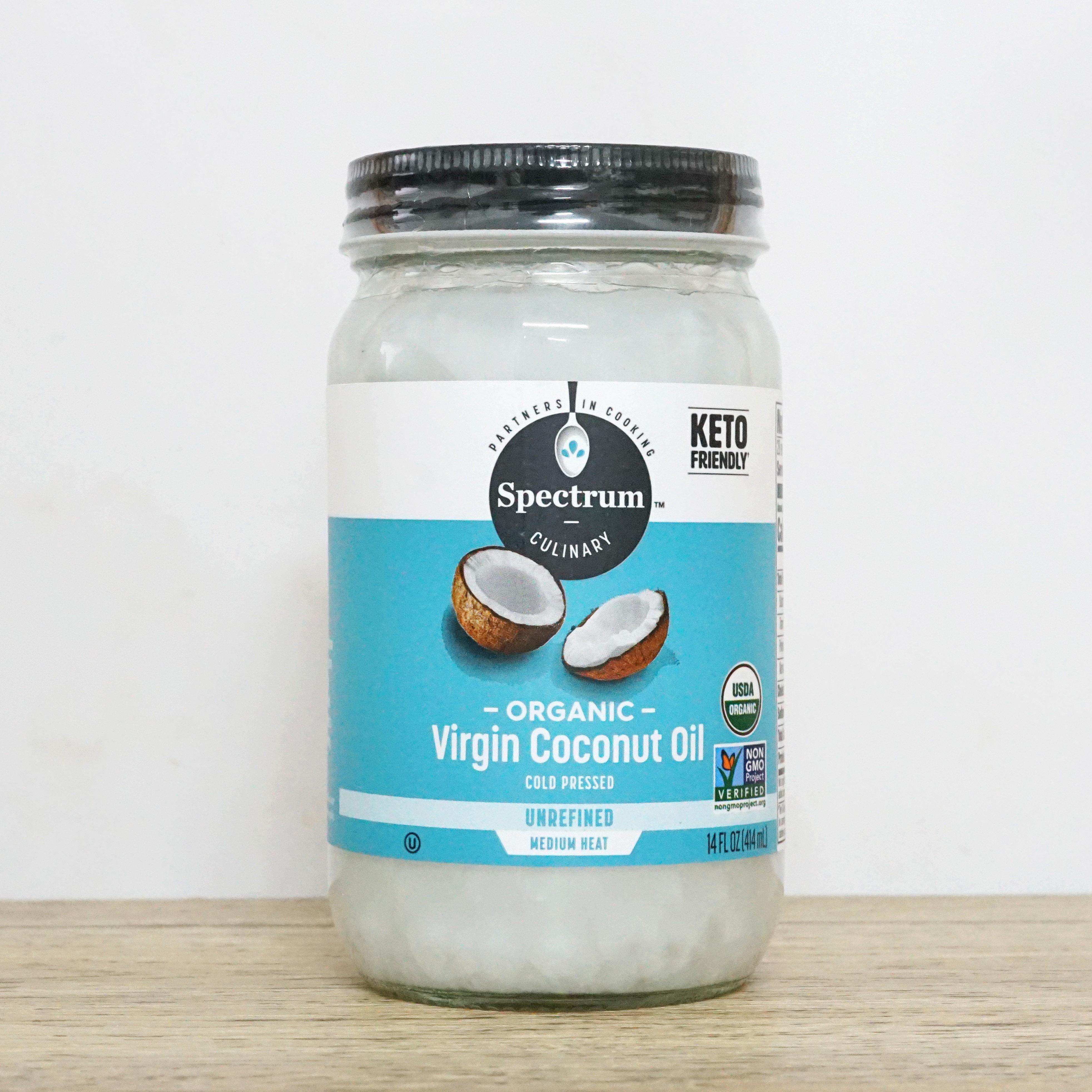 生酮饮食Spectrum Coconut Oil初榨有机椰子油食用护肤烘焙414ml