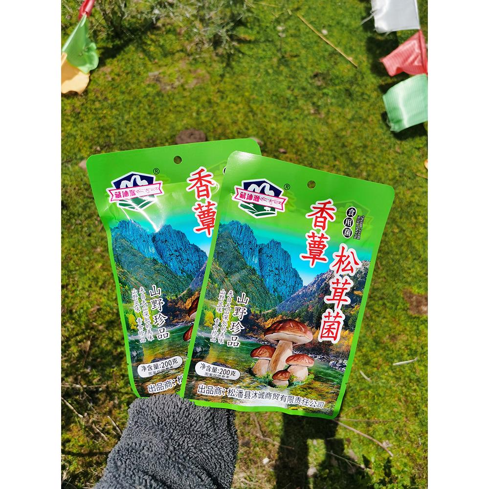 四川阿坝州九寨沟特产藏沐源山珍野生松茸菌零食川西美食200g即食