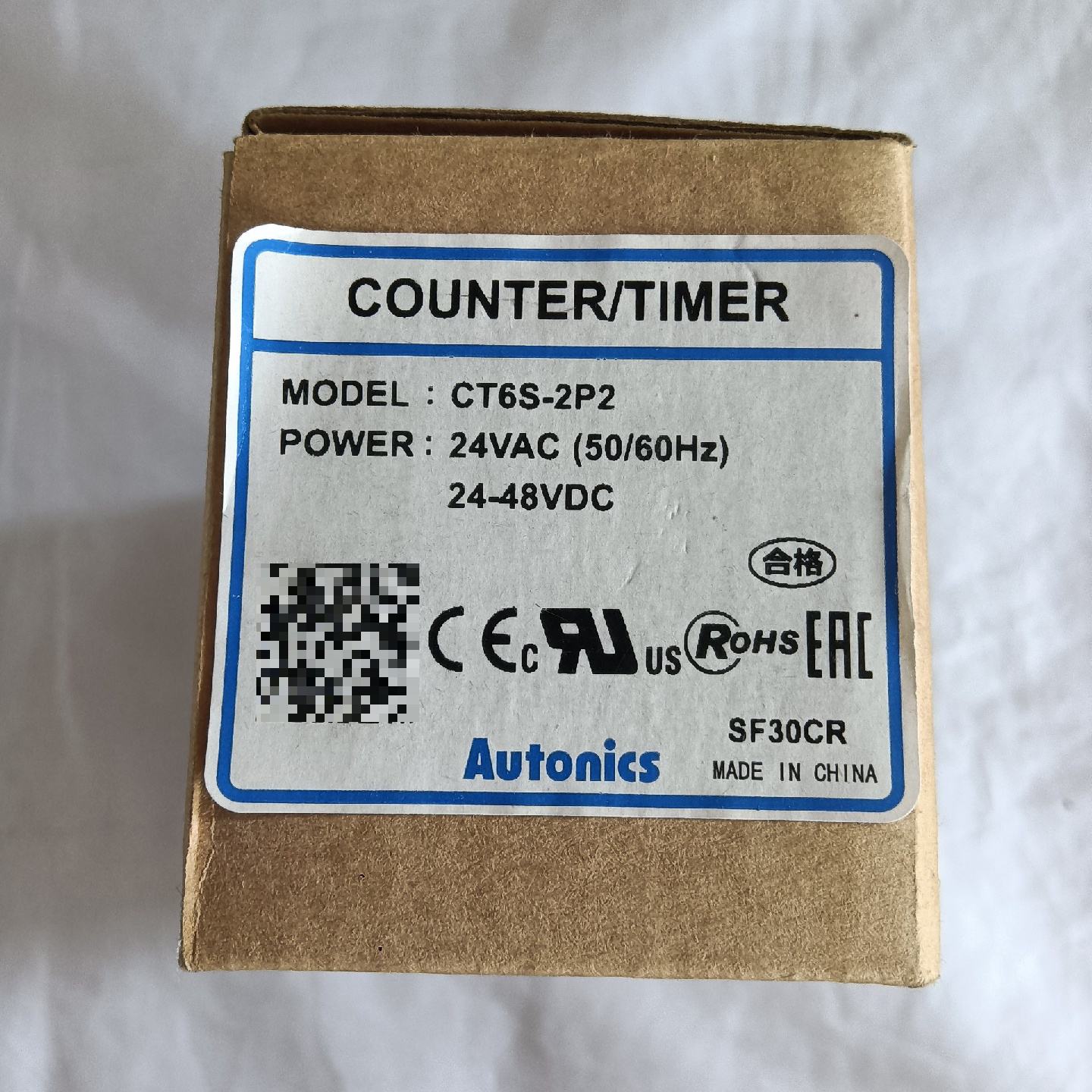 全新奥托尼克斯计数器CT6S-2P2，型号SF30CR，中国--议价商品