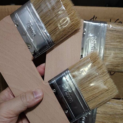 U型猪鬃刷双头艺术刷鬃毛刷艺术涂料工具刷扁刷彩砂扫砂猪毛刷