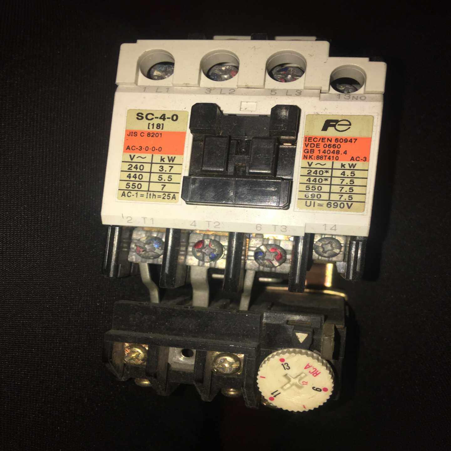 询价~富士直流接触器 SC-4-0带热继电器6-13A   成