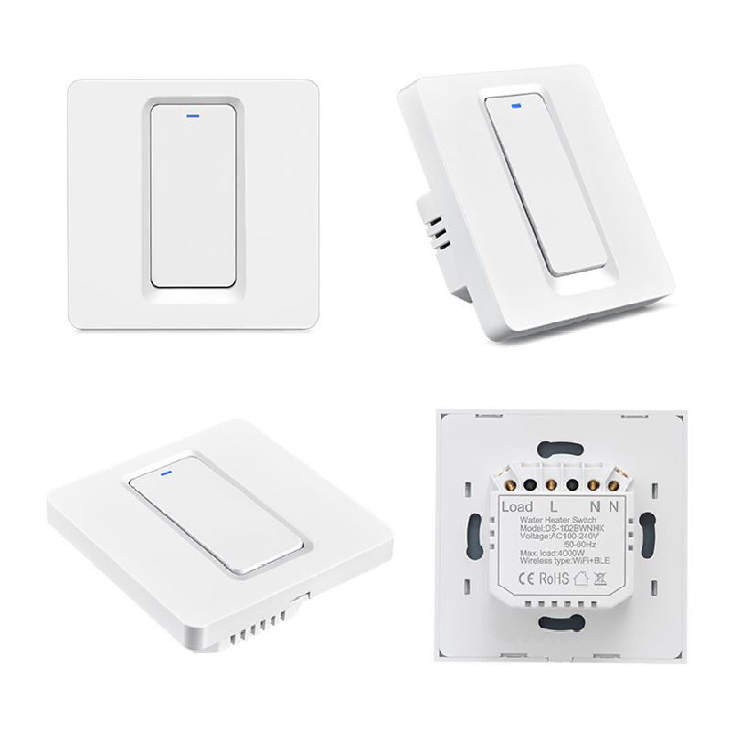 欧规86型按键智能热水器开关语音定时Homekit直连wifi开关