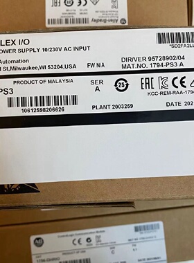 议价1794-PS3 FLEX I/O电源120/230V AC 模块美国AB控制器 1794PS