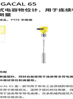 VEGACAL65缆式电容液位计，全新原装进口，实图拍摄--议价商品