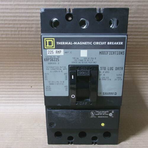 New Square D KAP KAP36225 3 Pole 225 Amp 600V Gray Label Cir
