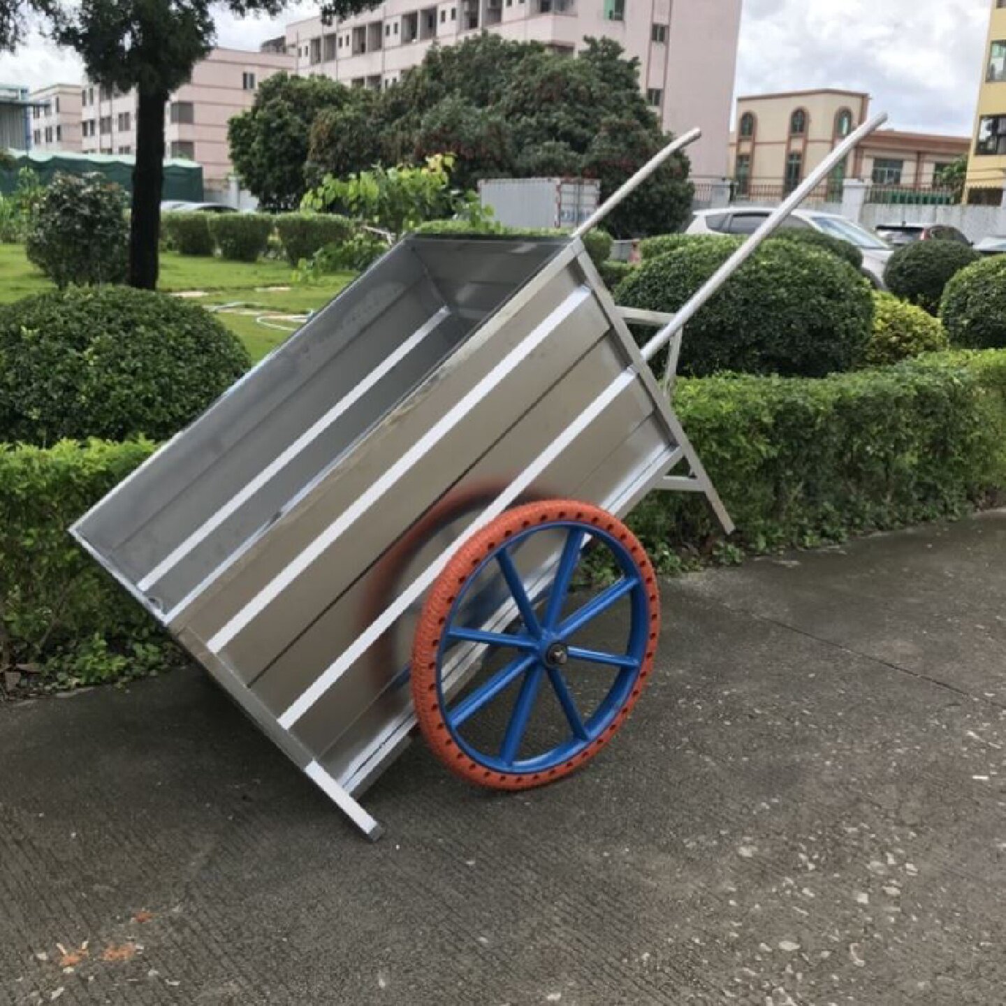 环卫手推保洁车不锈钢人力脚蹬二三轮240L升塑料垃圾桶转运车定制