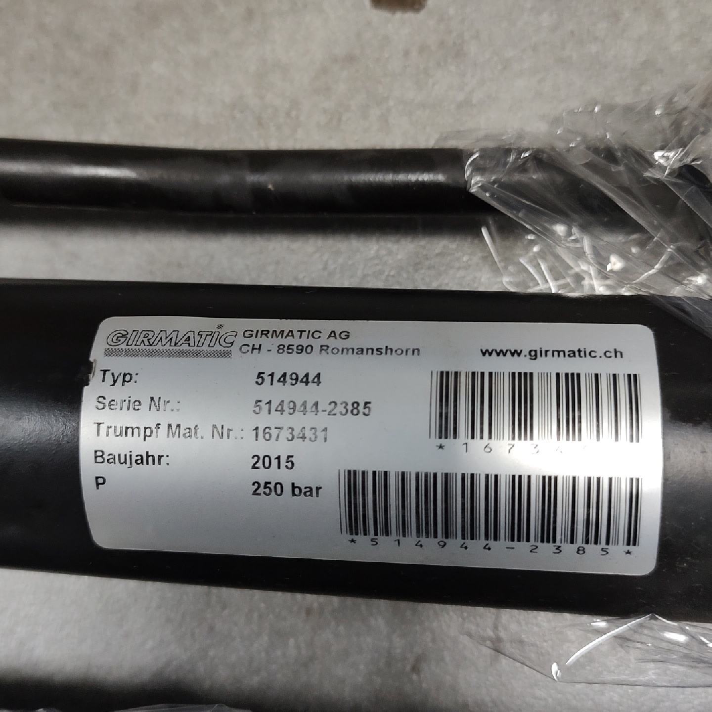 议价--通快3040激光切割机换料架液压油缸