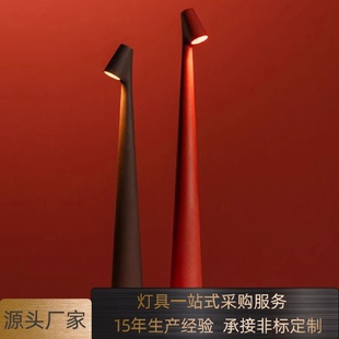 新款 饰台灯卧室 氛围灯设计师夜灯台灯ins风轻奢高脚便携式 充电装