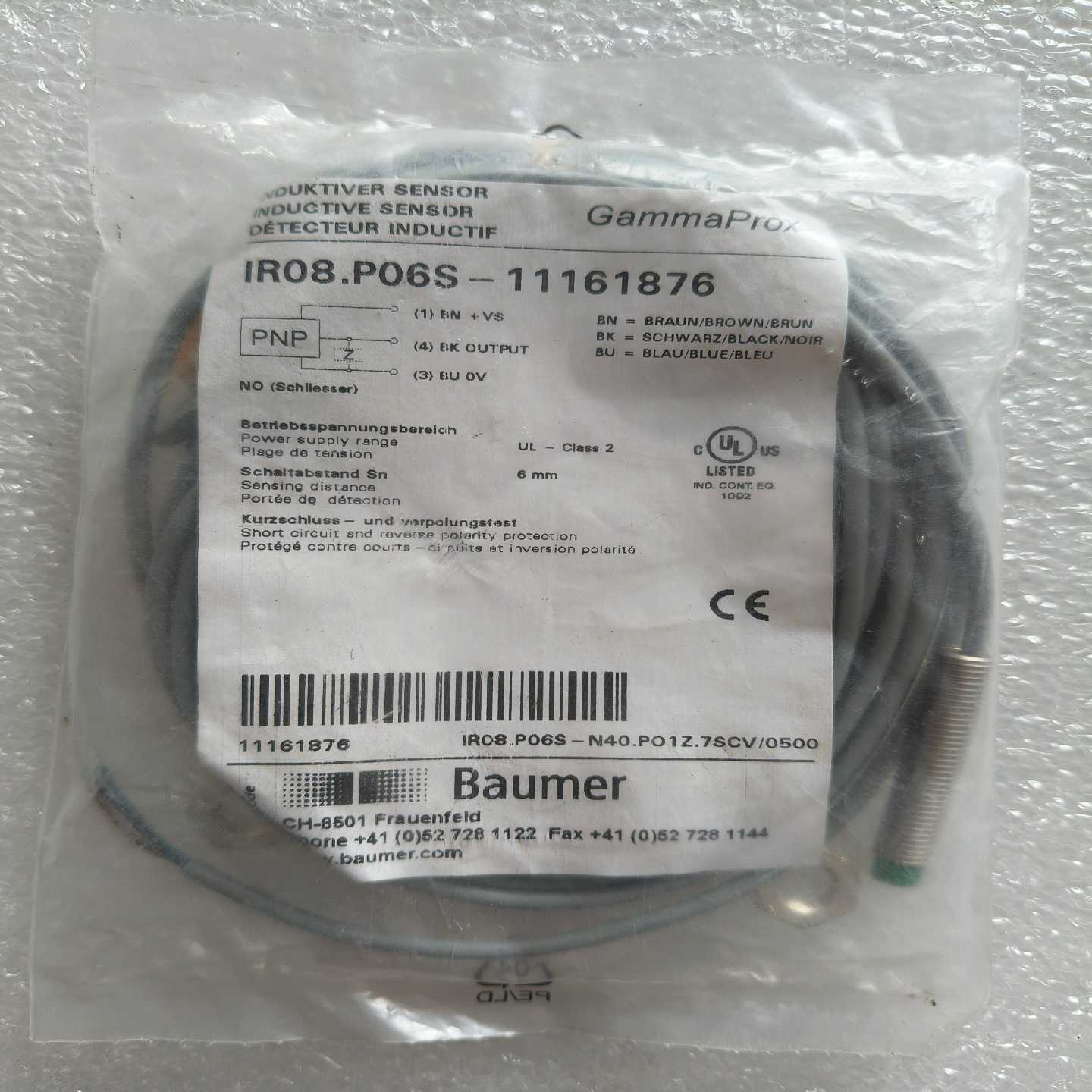议价Baumer堡盟接近开关传感器IR08.P06S–1116