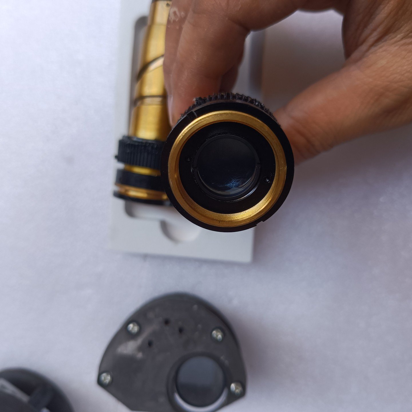 显镜物镜金色外壳黑色镜片议价,电子元器件市场,其它元器件,淘宝优惠券,粉丝福利购,淘宝优惠卷