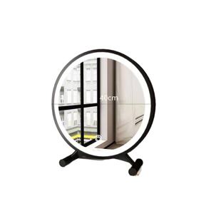 家用带灯化妆镜桌面台式 镜子梳妆台智能LED灯美妆镜轻奢2026新款