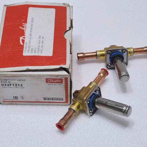 2x Danfoss 032F1212 EVR6 Magnetventil 38 ODF