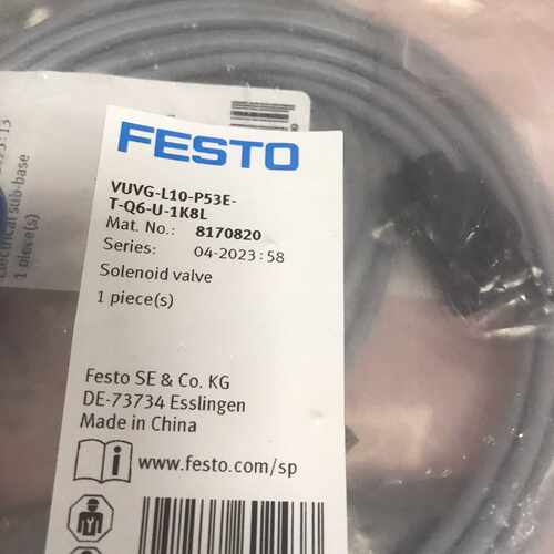 咨询-电磁阀费斯托VUVG-L10-P53E-T-Q6-U-1K