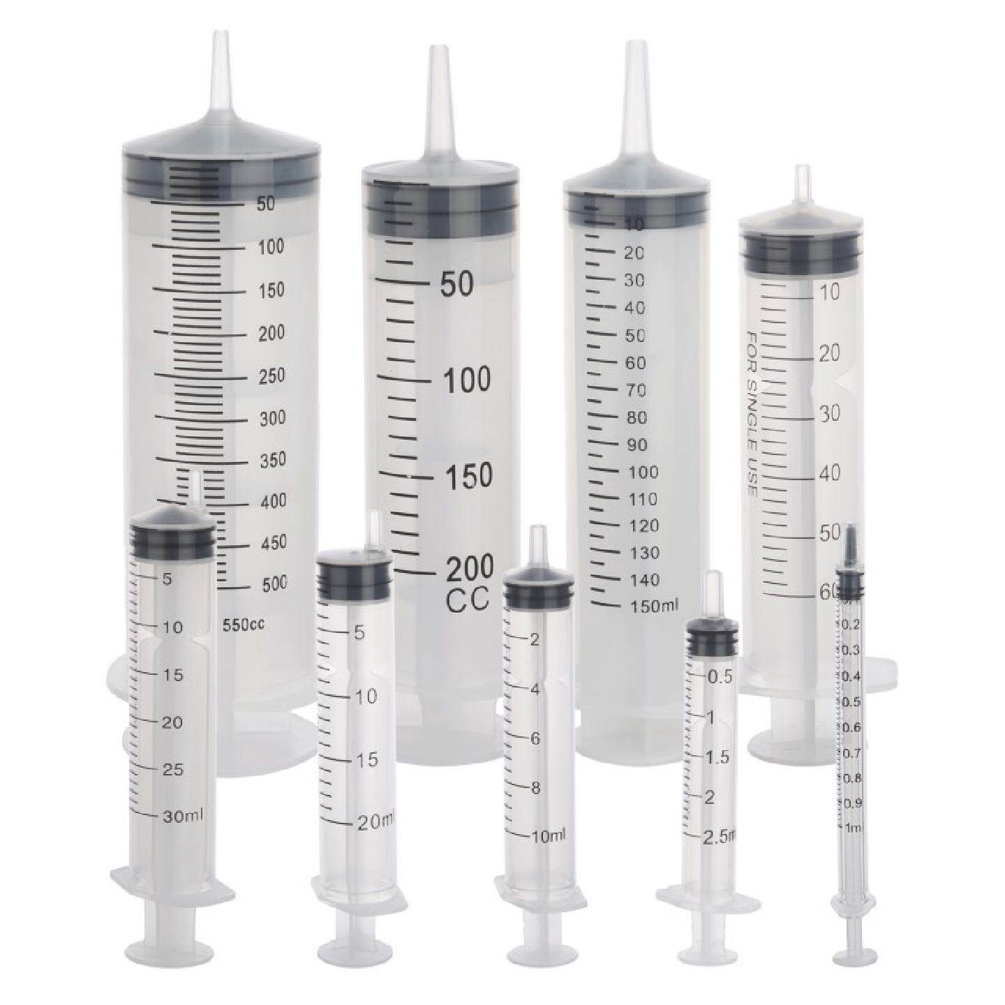 一次性塑料取样器带胶塞无针头注射器刻度塑料针筒实验室PP平口液