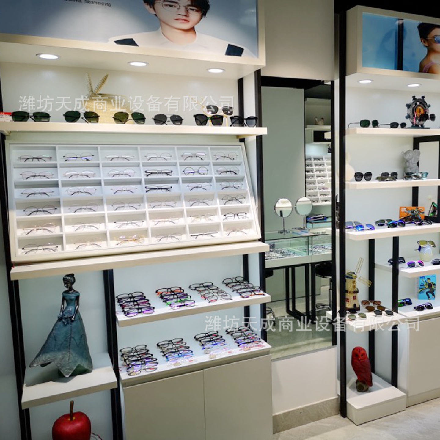整店输出烤漆展柜眼镜店展示柜商场3D眼镜展柜眼镜专卖店陈列柜台