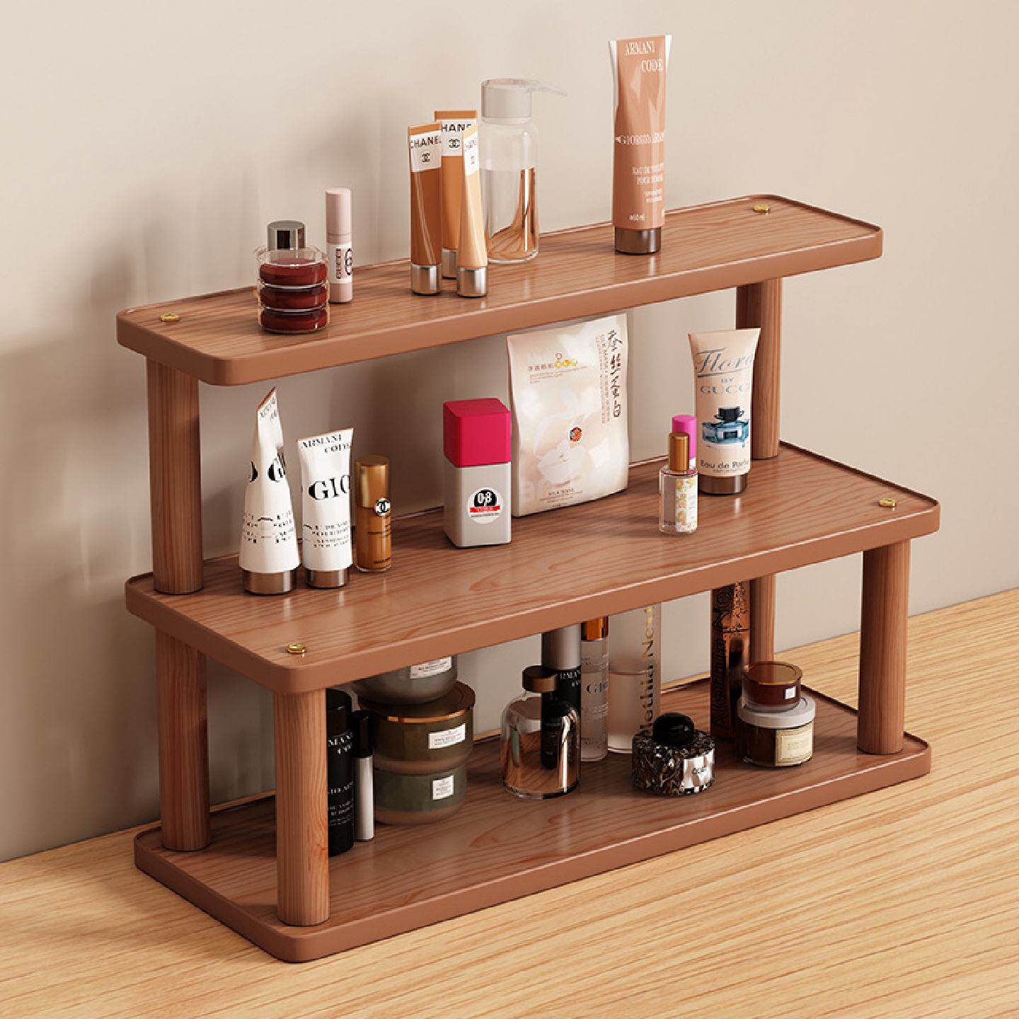 桌面收纳盒办公桌置物架简易家用宿舍小型书架子书桌台面工位神器