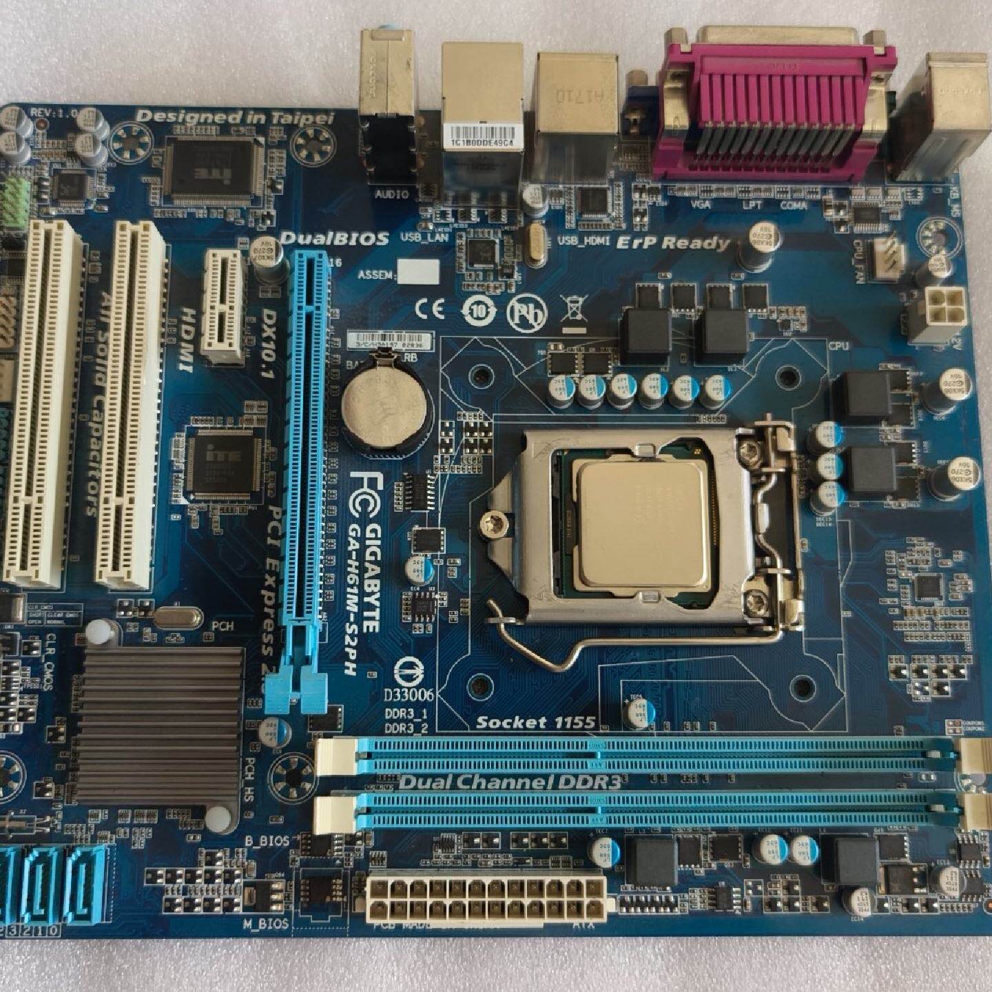 技嘉GAH61MS2PH主板DDR3内存插槽支持二代和议价及维修！