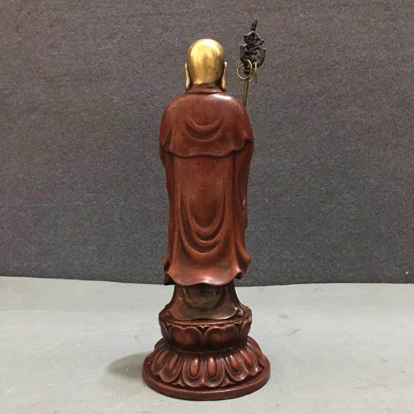 纯铜鎏真金地藏王菩萨观音佛像狮子貔貅关公熏炉佛像神像家居摆件