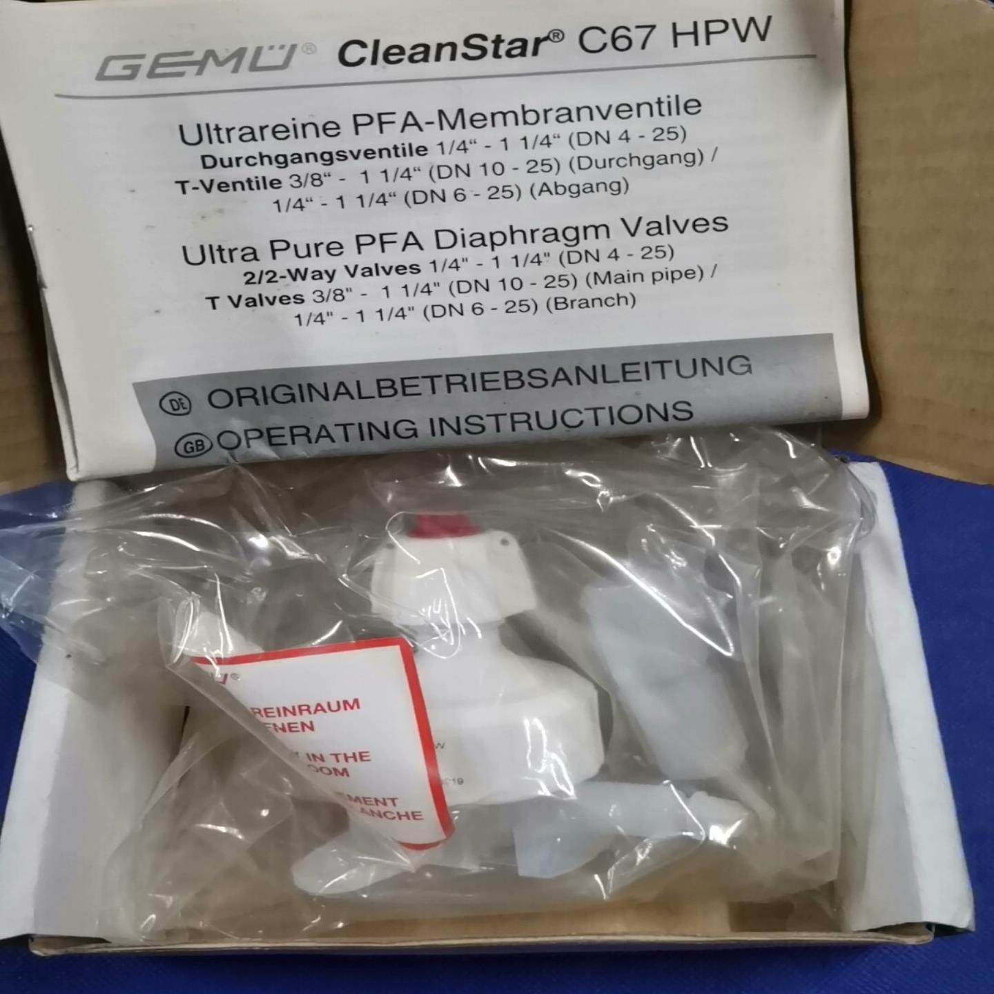 GEMU盖米手动隔膜阀 PFA隔膜阀C67 4D77；议价