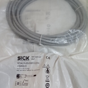 议价SICK德国YF2A15-050VB5XLEAX感测器电源线2096240 插头5P M12