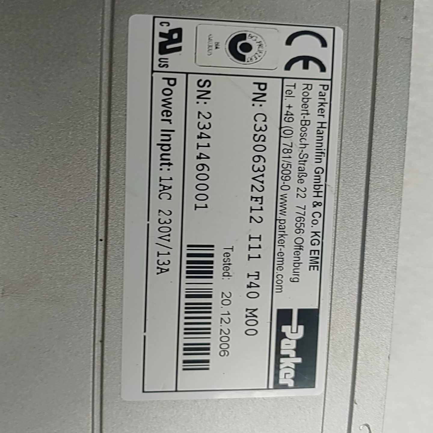 派克驱动器C3S063V2 F12 I11一议价商品