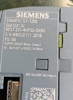 议价西门子S71200模拟量输入模块型号SM1231AI议价