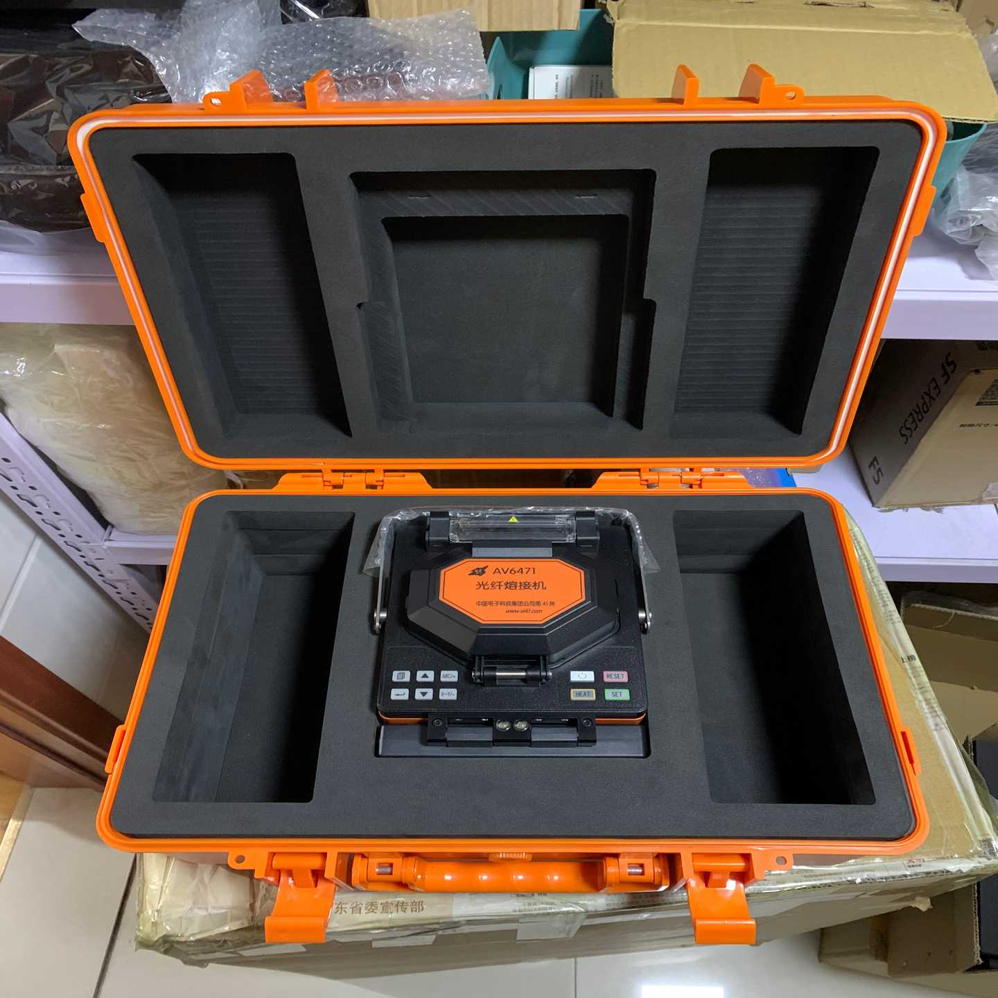 精品中电av6471熔接机箱子6471a光纤熔接机携带箱64--议价商品