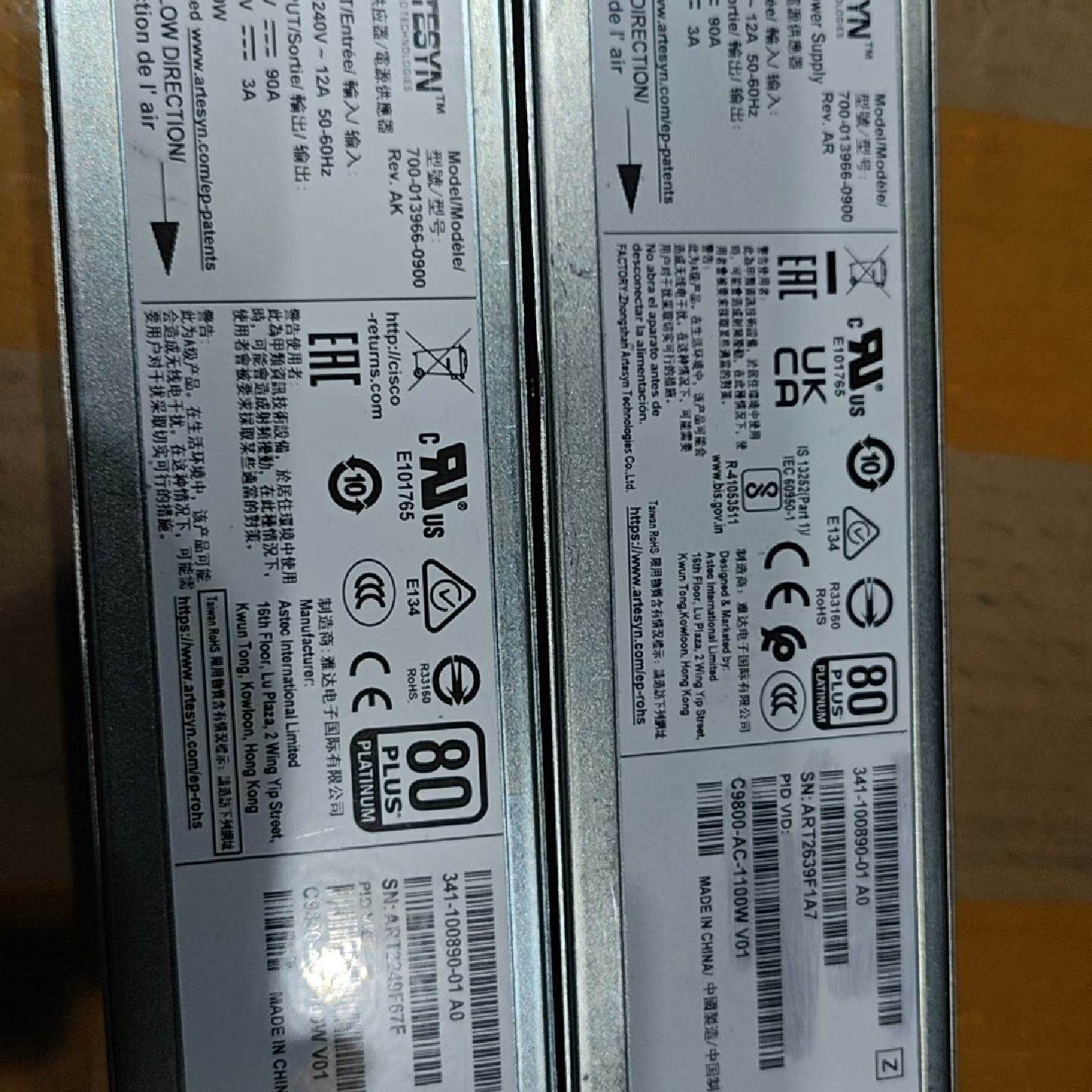 思科原装电源C9800AC1100W功率1100—议价