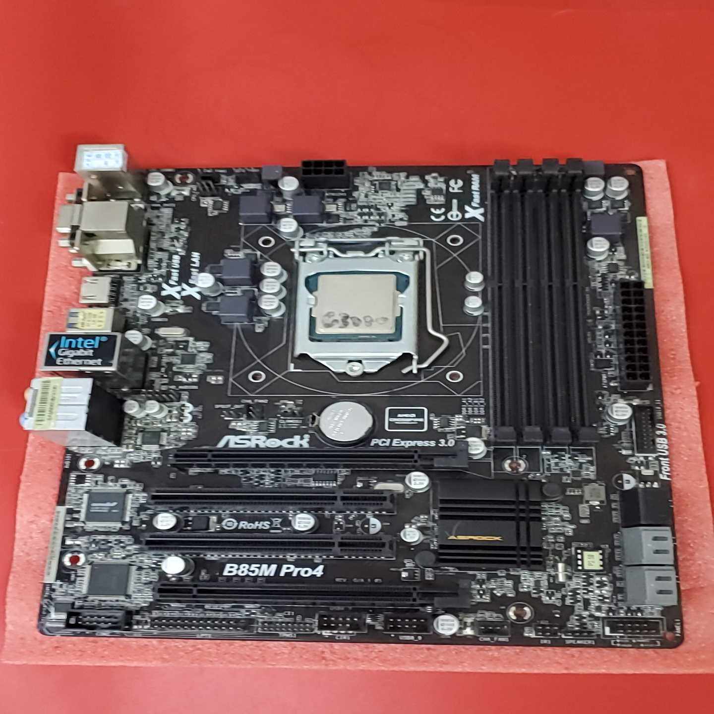 (议价)华擎主板B85MPRO4测试完好有挡板