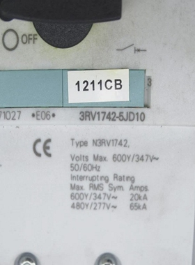 西门子3RV1742-5JD10断路器