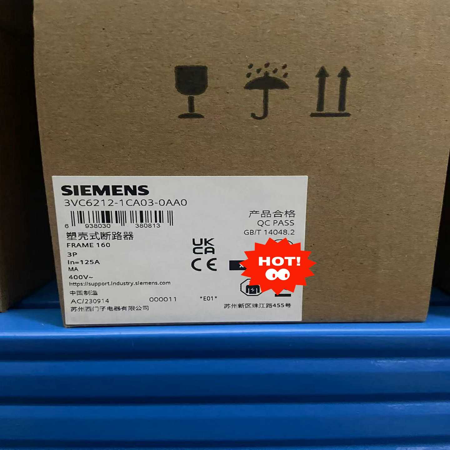 3VC6212-1CA03-0AA0塑壳断路器询价