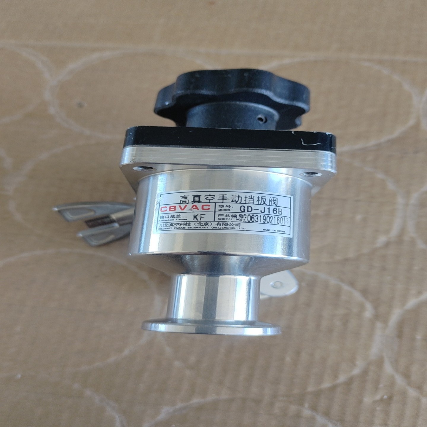 CBVAC高真空手动挡板阀，型号GD-J16B，KF法兰接口--议价商品