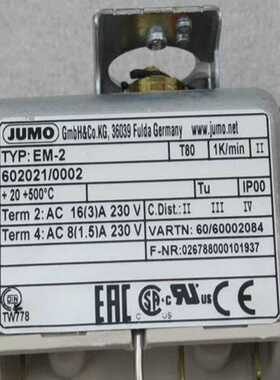 JUMO久茂温度探头EM-2全新602021/0002温--议价商品