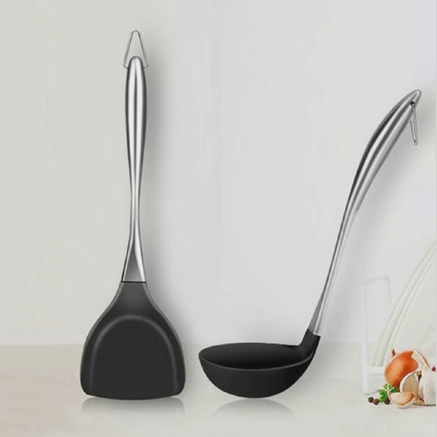 英国明爵硅胶铲不粘锅专用硅胶锅铲套装家用炒菜铲子汤勺食品厨具