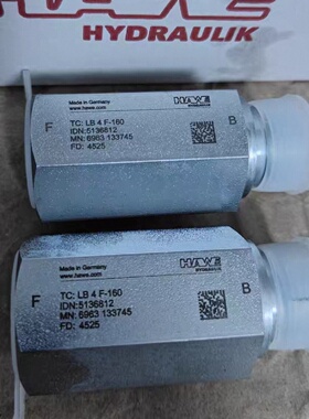 议价哈威LB4F-160德国原装进口油缸管路防爆阀油口尺寸G3/4G3/4A