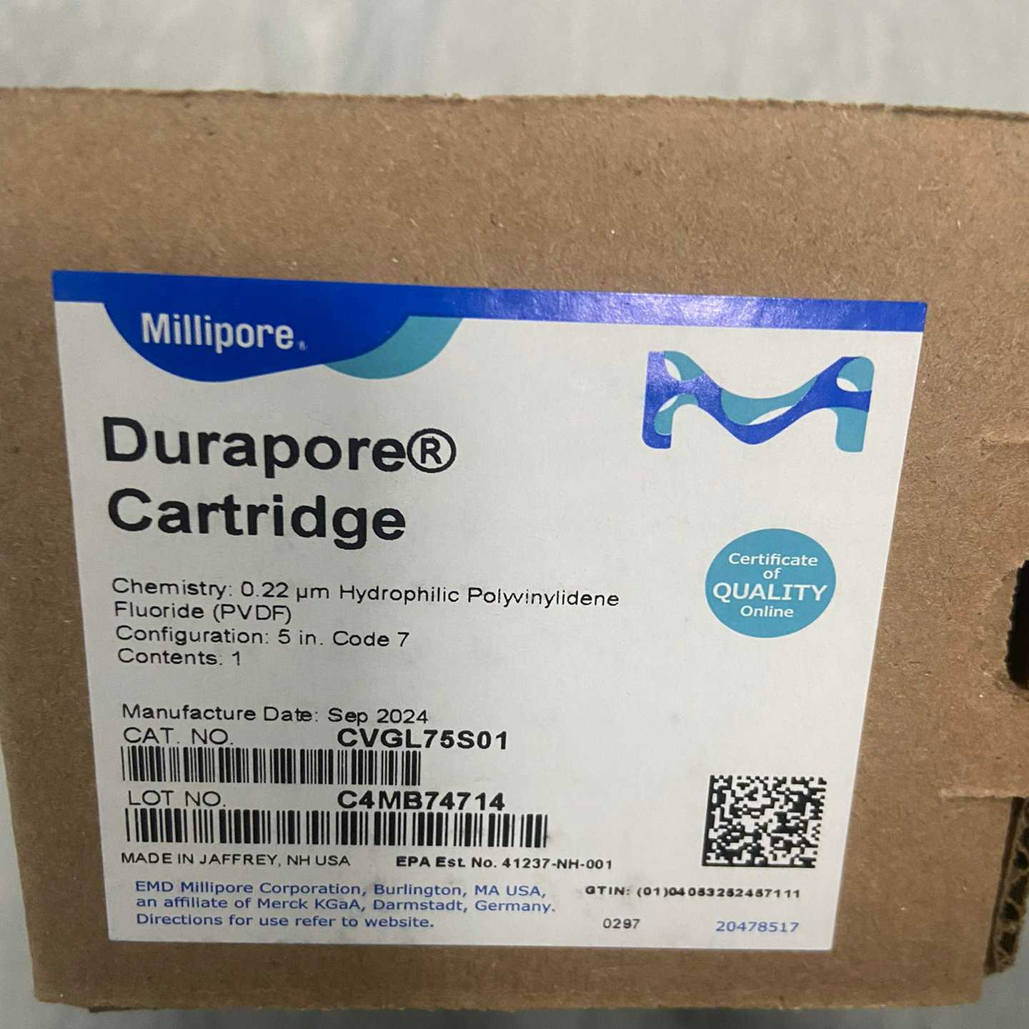 （议价）密理博CVGL75S01议价