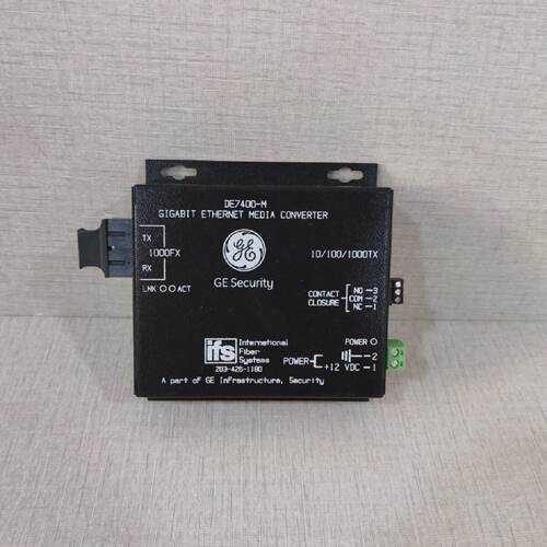 GE SecurityIFS DE7400M Gigabit Ethernet Media Converter