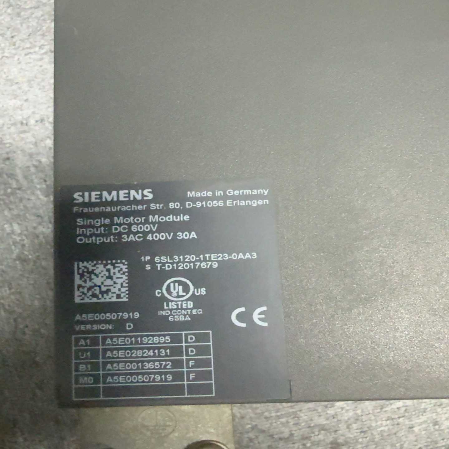 西门子6SL3120-1TE23-0AA3