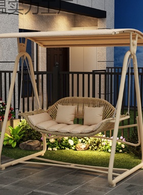 室外庭院秋千摇椅花园别墅躺椅网红阳台双人吊床吊椅户外双人秋千