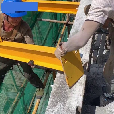 新型悬挑梁工字钢悬挑架预埋件花篮式斜拉杆定位桩建筑外墙承力架